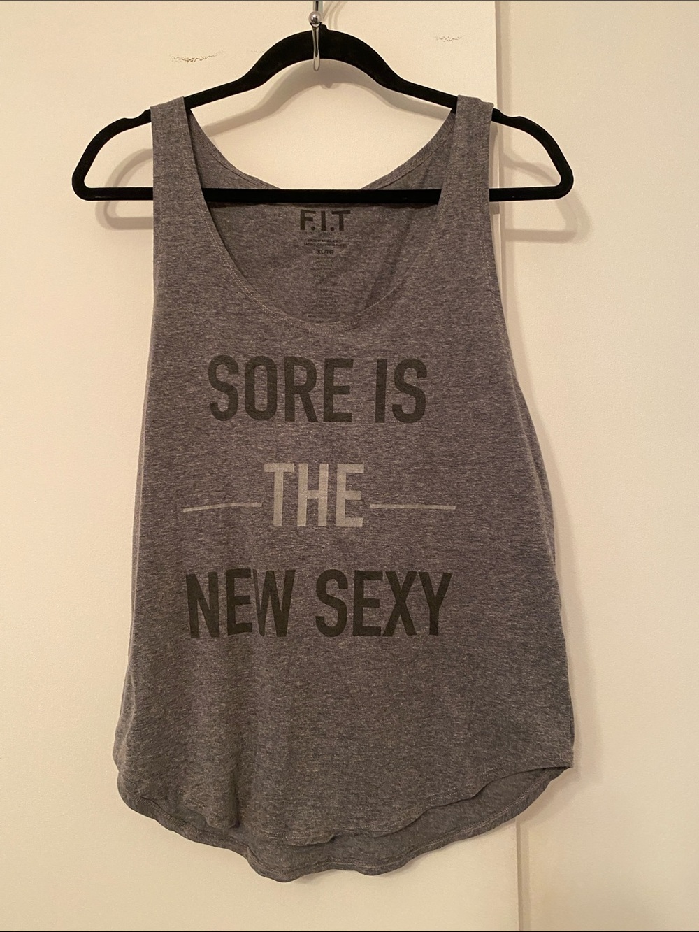 Women’s Gray Graphic Tank - "Sore Is The New Sexy"